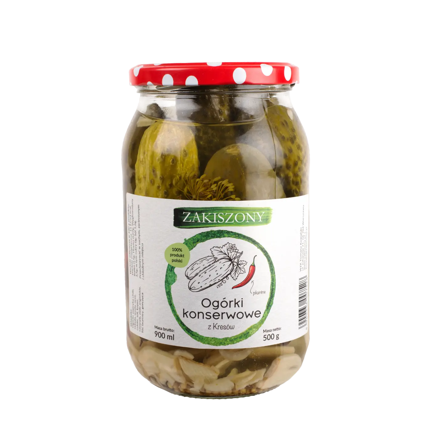 ogórki konserwowe z Kresów pikantne
