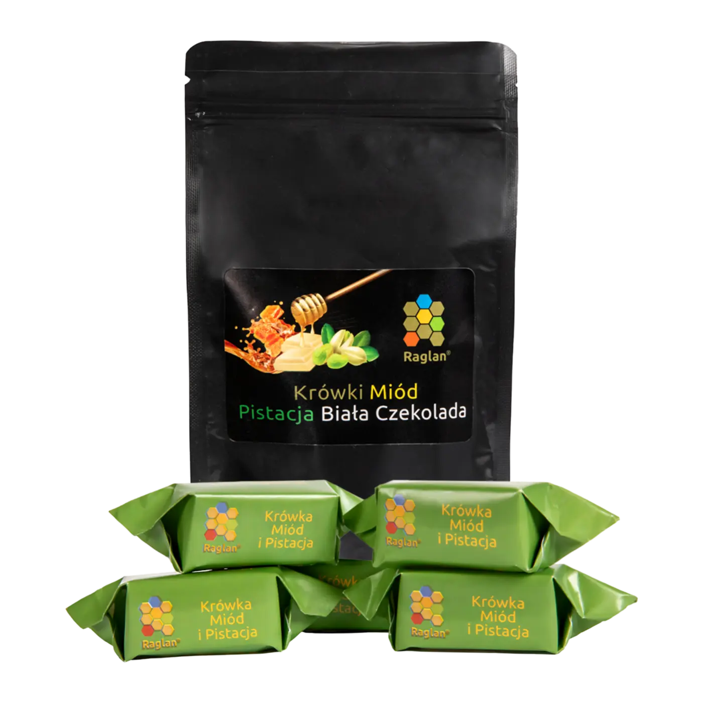krówka miód biała czekolada pistacja