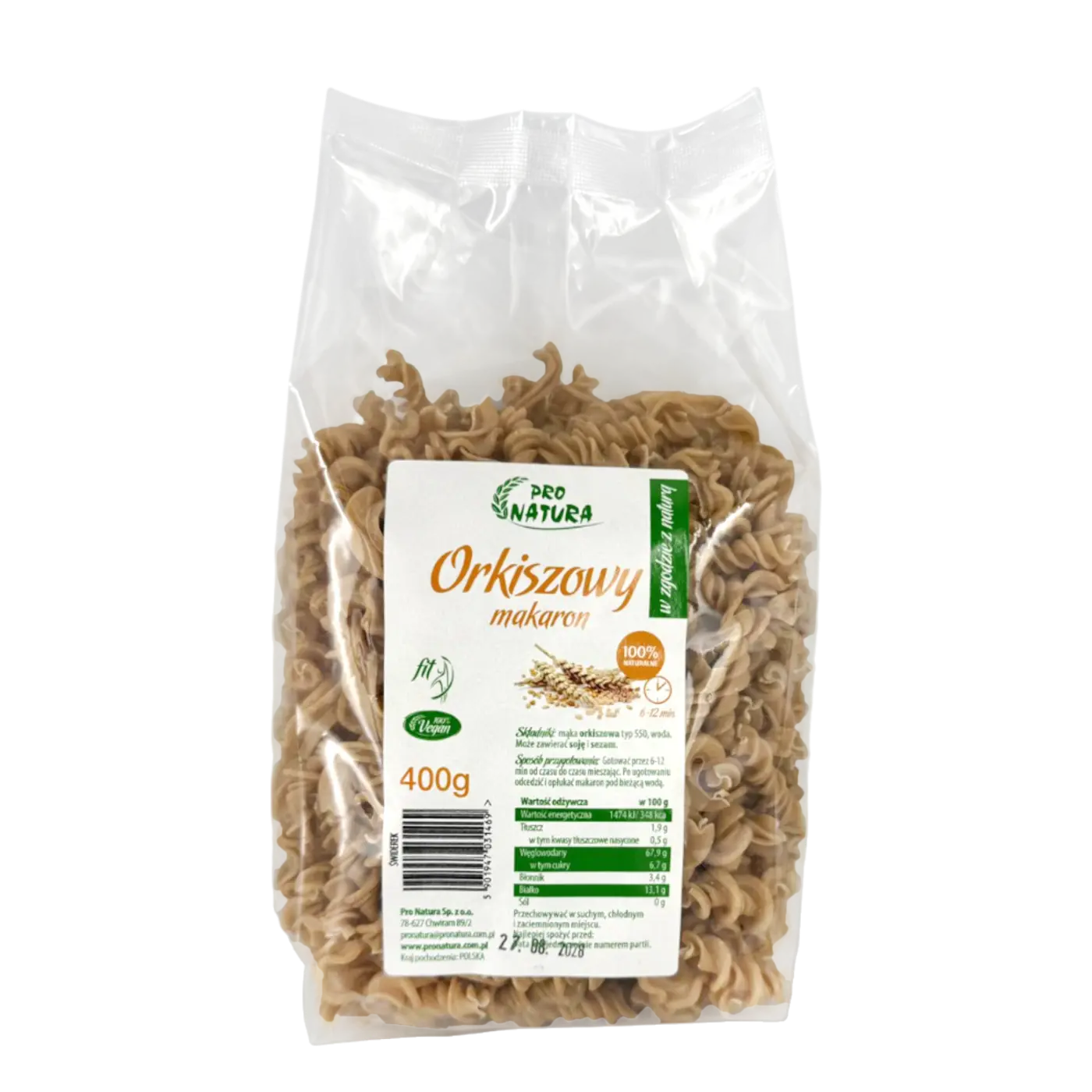 makaron orkiszowy świderki