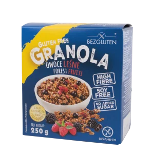 granola bezglutenowa owoce leśne