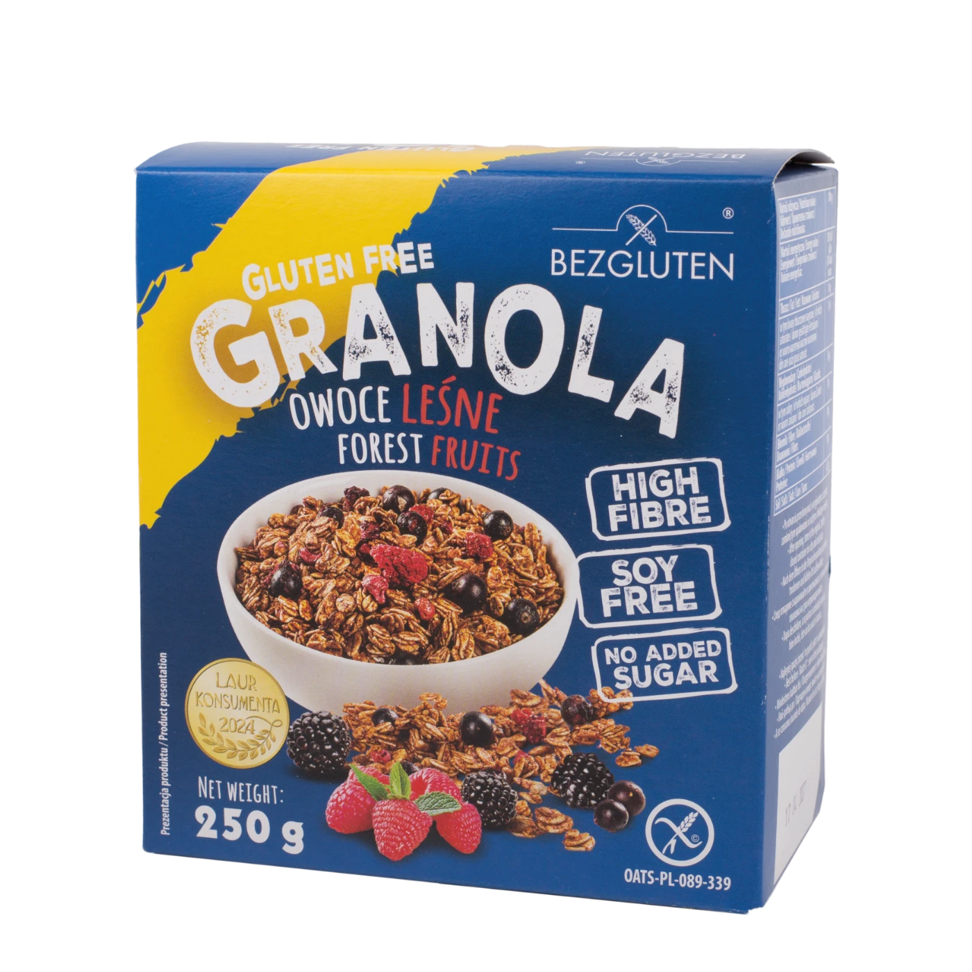 granola bezglutenowa owoce leśne