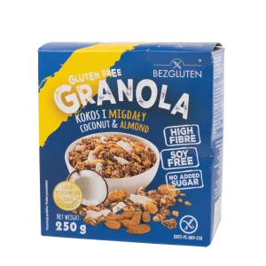 granola bezglutenowa migdał i kokos